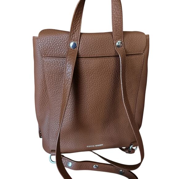 4755) Rebecca Minkoff Darren Signature Leather Backpack in Tobacco color - Picture 3 of 13
